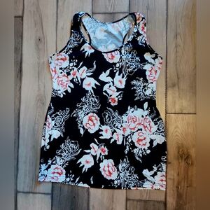 Floral tank top women's large or XL